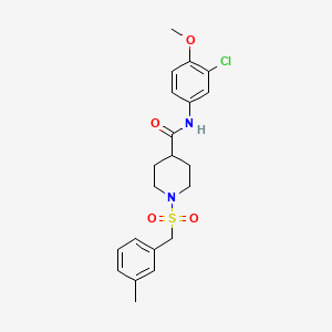 molecular formula C21H25ClN2O4S B11350835 N-(3-chloro-4-methoxyphenyl)-1-[(3-methylbenzyl)sulfonyl]piperidine-4-carboxamide 