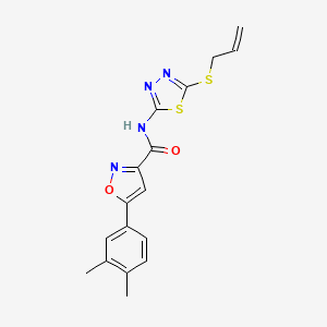 5-(3,4-dimethylphenyl)-N-[5-(prop-2-en-1-ylsulfanyl)-1,3,4-thiadiazol-2-yl]-1,2-oxazole-3-carboxamide