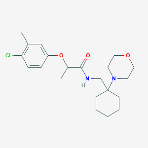 2-(4-chloro-3-methylphenoxy)-N-{[1-(morpholin-4-yl)cyclohexyl]methyl}propanamide