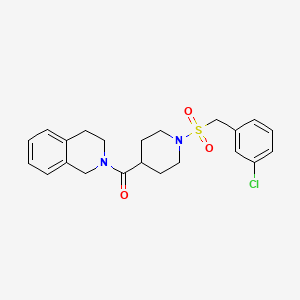 {1-[(3-chlorobenzyl)sulfonyl]piperidin-4-yl}(3,4-dihydroisoquinolin-2(1H)-yl)methanone