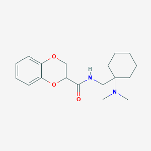 molecular formula C18H26N2O3 B11350963 N-{[1-(dimethylamino)cyclohexyl]methyl}-2,3-dihydro-1,4-benzodioxine-2-carboxamide 