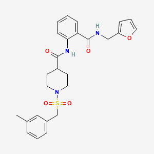 N-{2-[(furan-2-ylmethyl)carbamoyl]phenyl}-1-[(3-methylbenzyl)sulfonyl]piperidine-4-carboxamide