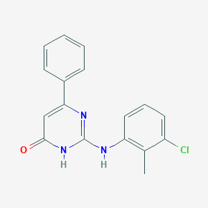 2-((3-chloro-2-methylphenyl)amino)-6-phenylpyrimidin-4(3H)-one