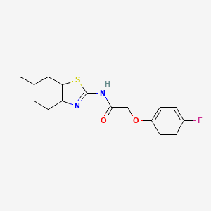 molecular formula C16H17FN2O2S B11351022 2-(4-fluorophenoxy)-N-(6-methyl-4,5,6,7-tetrahydro-1,3-benzothiazol-2-yl)acetamide 