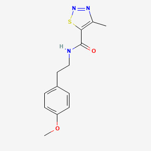 molecular formula C13H15N3O2S B11351028 N-[2-(4-methoxyphenyl)ethyl]-4-methyl-1,2,3-thiadiazole-5-carboxamide 