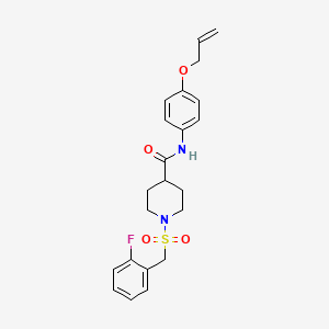 1-[(2-fluorobenzyl)sulfonyl]-N-[4-(prop-2-en-1-yloxy)phenyl]piperidine-4-carboxamide