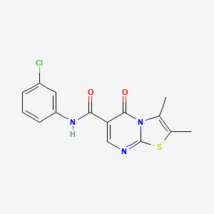 N-(3-chlorophenyl)-2,3-dimethyl-5-oxo-5H-[1,3]thiazolo[3,2-a]pyrimidine-6-carboxamide