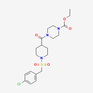 Ethyl 4-({1-[(4-chlorobenzyl)sulfonyl]piperidin-4-yl}carbonyl)piperazine-1-carboxylate