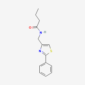 molecular formula C14H16N2OS B11351059 N-[(2-phenyl-1,3-thiazol-4-yl)methyl]butanamide 