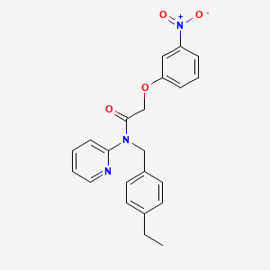 molecular formula C22H21N3O4 B11351104 N-(4-ethylbenzyl)-2-(3-nitrophenoxy)-N-(pyridin-2-yl)acetamide 