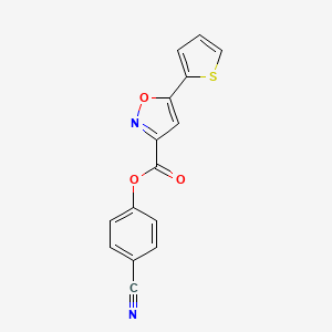 4-Cyanophenyl 5-(thiophen-2-yl)-1,2-oxazole-3-carboxylate