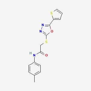 N-(4-methylphenyl)-2-{[5-(thiophen-2-yl)-1,3,4-oxadiazol-2-yl]sulfanyl}acetamide