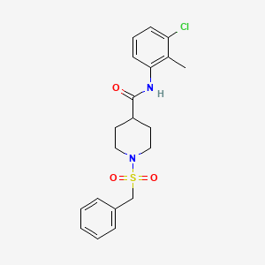 molecular formula C20H23ClN2O3S B11351128 1-(benzylsulfonyl)-N-(3-chloro-2-methylphenyl)piperidine-4-carboxamide 