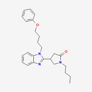 1-butyl-4-[1-(4-phenoxybutyl)-1H-benzimidazol-2-yl]pyrrolidin-2-one