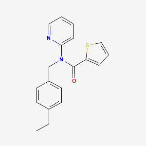 N-(4-ethylbenzyl)-N-(pyridin-2-yl)thiophene-2-carboxamide