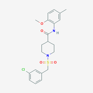 1-[(3-chlorobenzyl)sulfonyl]-N-(2-methoxy-5-methylphenyl)piperidine-4-carboxamide