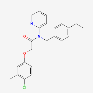 2-(4-chloro-3-methylphenoxy)-N-(4-ethylbenzyl)-N-(pyridin-2-yl)acetamide