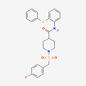 1-[(4-fluorobenzyl)sulfonyl]-N-[2-(phenylsulfanyl)phenyl]piperidine-4-carboxamide