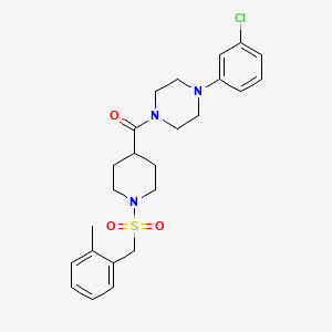 [4-(3-Chlorophenyl)piperazin-1-yl]{1-[(2-methylbenzyl)sulfonyl]piperidin-4-yl}methanone