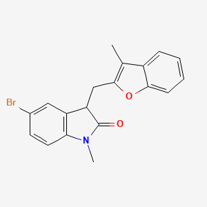 5-bromo-1-methyl-3-[(3-methyl-1-benzofuran-2-yl)methyl]-1,3-dihydro-2H-indol-2-one