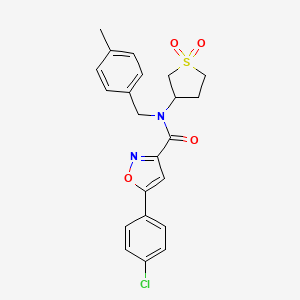 5-(4-chlorophenyl)-N-(1,1-dioxidotetrahydrothiophen-3-yl)-N-(4-methylbenzyl)-1,2-oxazole-3-carboxamide