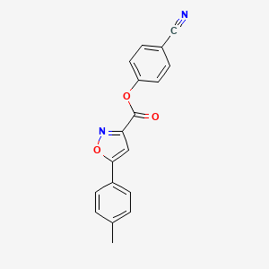 4-Cyanophenyl 5-(4-methylphenyl)-1,2-oxazole-3-carboxylate