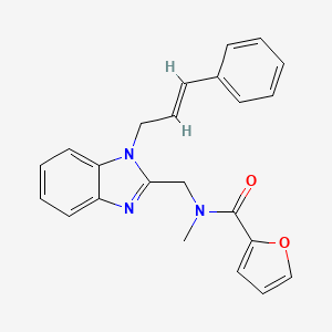 N-methyl-N-({1-[(2E)-3-phenylprop-2-en-1-yl]-1H-benzimidazol-2-yl}methyl)furan-2-carboxamide