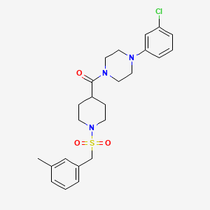 [4-(3-Chlorophenyl)piperazin-1-yl]{1-[(3-methylbenzyl)sulfonyl]piperidin-4-yl}methanone