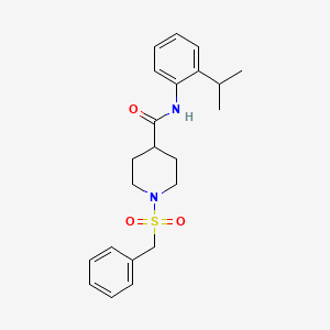 1-(benzylsulfonyl)-N-[2-(propan-2-yl)phenyl]piperidine-4-carboxamide