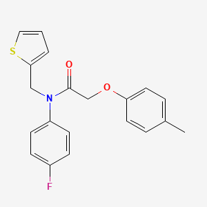 N-(4-fluorophenyl)-2-(4-methylphenoxy)-N-(thiophen-2-ylmethyl)acetamide