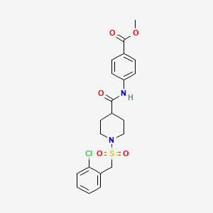 Methyl 4-[({1-[(2-chlorobenzyl)sulfonyl]piperidin-4-yl}carbonyl)amino]benzoate