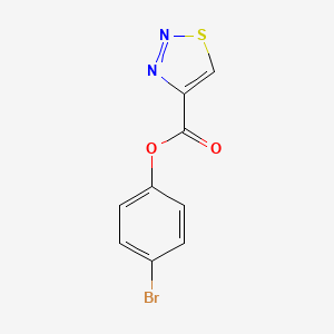 molecular formula C9H5BrN2O2S B11351313 4-Bromophenyl 1,2,3-thiadiazole-4-carboxylate 