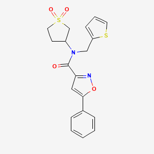 N-(1,1-dioxidotetrahydrothiophen-3-yl)-5-phenyl-N-(thiophen-2-ylmethyl)-1,2-oxazole-3-carboxamide