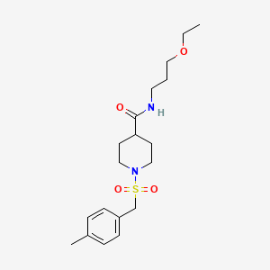 N-(3-ethoxypropyl)-1-[(4-methylbenzyl)sulfonyl]piperidine-4-carboxamide