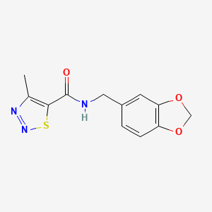 N-(1,3-benzodioxol-5-ylmethyl)-4-methyl-1,2,3-thiadiazole-5-carboxamide