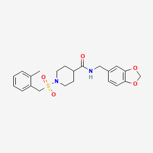 N-(1,3-benzodioxol-5-ylmethyl)-1-[(2-methylbenzyl)sulfonyl]piperidine-4-carboxamide