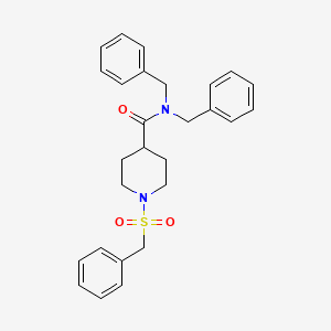 N,N-dibenzyl-1-(benzylsulfonyl)piperidine-4-carboxamide