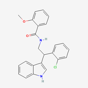 N-[2-(2-chlorophenyl)-2-(1H-indol-3-yl)ethyl]-2-methoxybenzamide