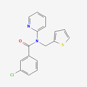 3-chloro-N-(pyridin-2-yl)-N-(thiophen-2-ylmethyl)benzamide