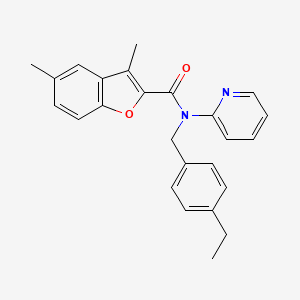 N-(4-ethylbenzyl)-3,5-dimethyl-N-(pyridin-2-yl)-1-benzofuran-2-carboxamide