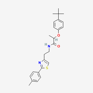 2-(4-tert-butylphenoxy)-N-{2-[2-(4-methylphenyl)-1,3-thiazol-4-yl]ethyl}propanamide