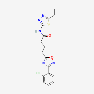 4-[3-(2-chlorophenyl)-1,2,4-oxadiazol-5-yl]-N-(5-ethyl-1,3,4-thiadiazol-2-yl)butanamide