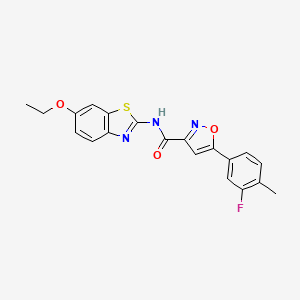 N-(6-ethoxy-1,3-benzothiazol-2-yl)-5-(3-fluoro-4-methylphenyl)-1,2-oxazole-3-carboxamide