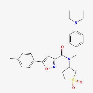 N-[4-(diethylamino)benzyl]-N-(1,1-dioxidotetrahydrothiophen-3-yl)-5-(4-methylphenyl)-1,2-oxazole-3-carboxamide