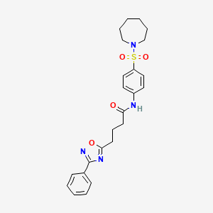 N-[4-(azepan-1-ylsulfonyl)phenyl]-4-(3-phenyl-1,2,4-oxadiazol-5-yl)butanamide