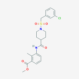 Methyl 3-[({1-[(3-chlorobenzyl)sulfonyl]piperidin-4-yl}carbonyl)amino]-2-methylbenzoate