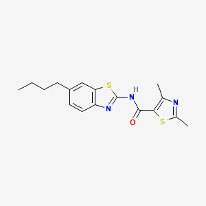 molecular formula C17H19N3OS2 B11351484 N-(6-butyl-1,3-benzothiazol-2-yl)-2,4-dimethyl-1,3-thiazole-5-carboxamide 