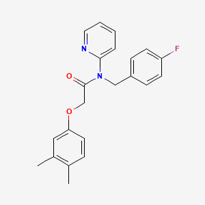 molecular formula C22H21FN2O2 B11351492 2-(3,4-dimethylphenoxy)-N-(4-fluorobenzyl)-N-(pyridin-2-yl)acetamide 