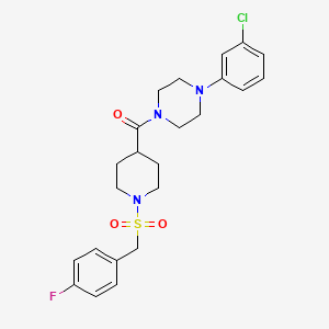 [4-(3-Chlorophenyl)piperazin-1-yl]{1-[(4-fluorobenzyl)sulfonyl]piperidin-4-yl}methanone