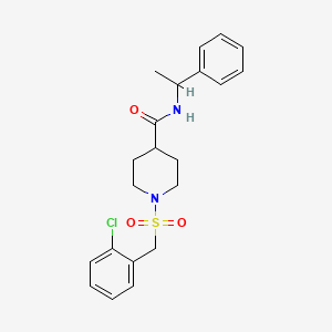 1-[(2-chlorobenzyl)sulfonyl]-N-(1-phenylethyl)piperidine-4-carboxamide